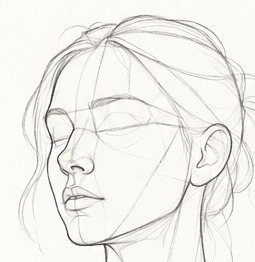 Formas principales del rostro, cabello y cuello