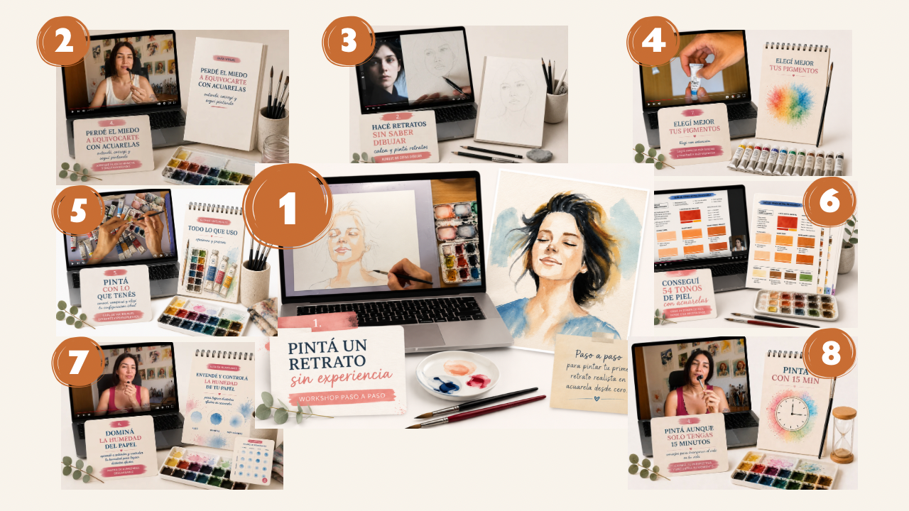 Los 8 cursos de acuarela