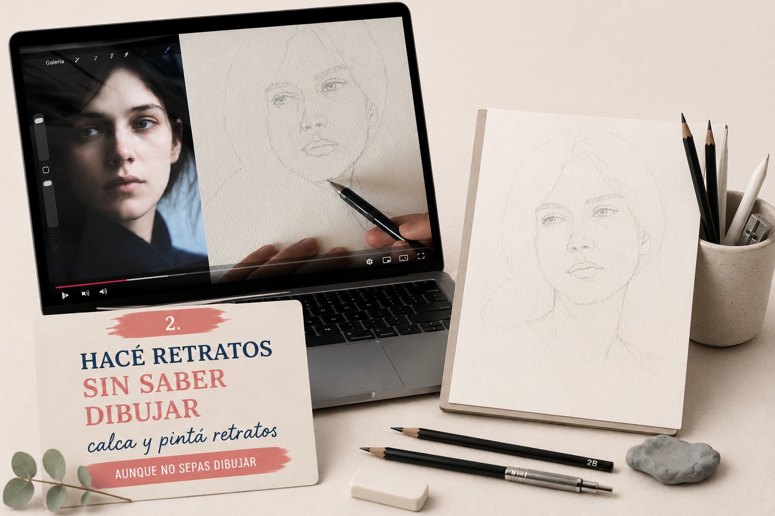 Haz un retrato sin saber dibujar