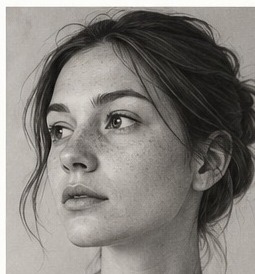 Fotografía de referencia para dibujar un retrato